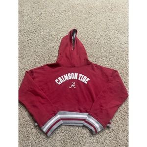 Alabama Crimson Tide Cropped Hooded Long Sleeve Top